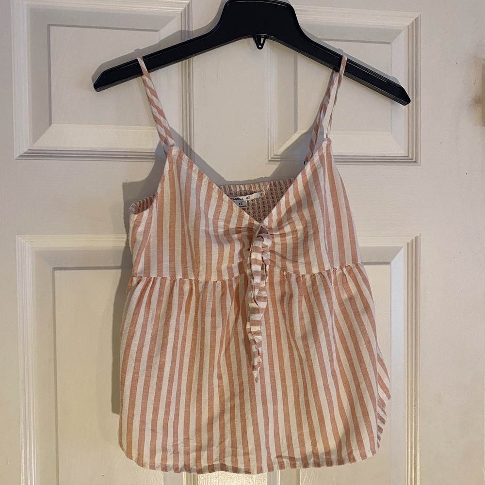 O’Neill Pink and White Tank Top